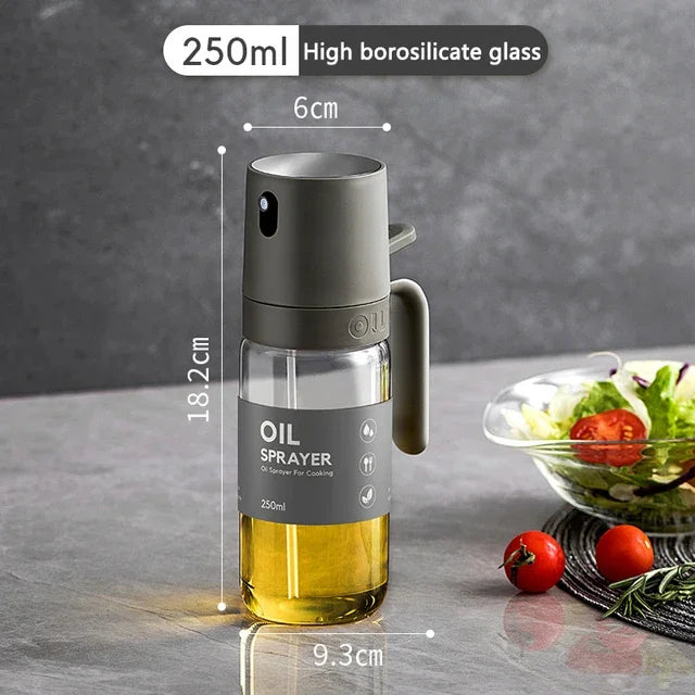 SprayPro – Dystrybutor Oleju w Sprayu 250 ml z Wysokiej Jakości Szkła Borokrzemowego